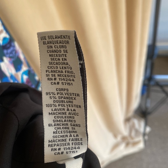 Eliza J size 12 fully lined geometric pattern poly blend midi dress - Picture 7 of 10